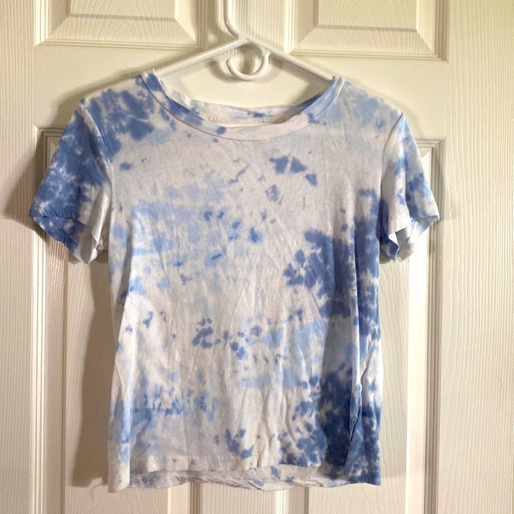 blue tie-dye shirt, aeropostale, x-small